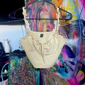 Soft Yellow Crop Top